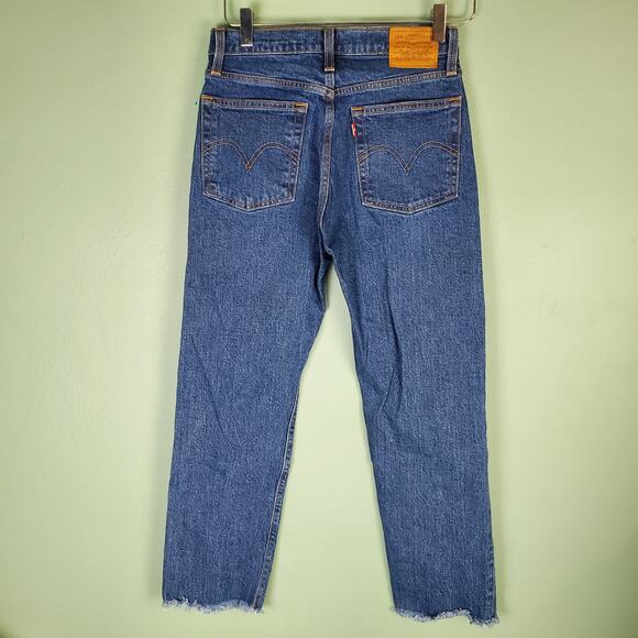 Levi's Women's Premium Wedgie Straight Big E High Rise Button Fly Jeans Size 26 - Picture 2 of 11